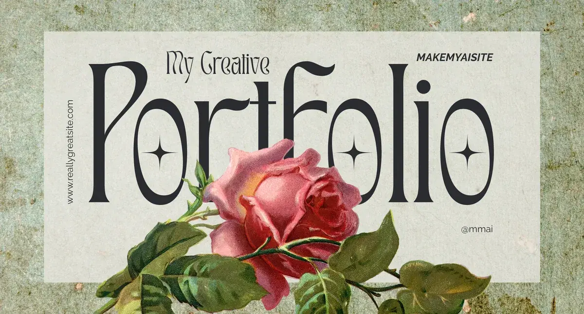 Vintage creative portfolio cover concept