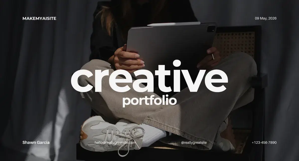Modern creative portfolio cover concept