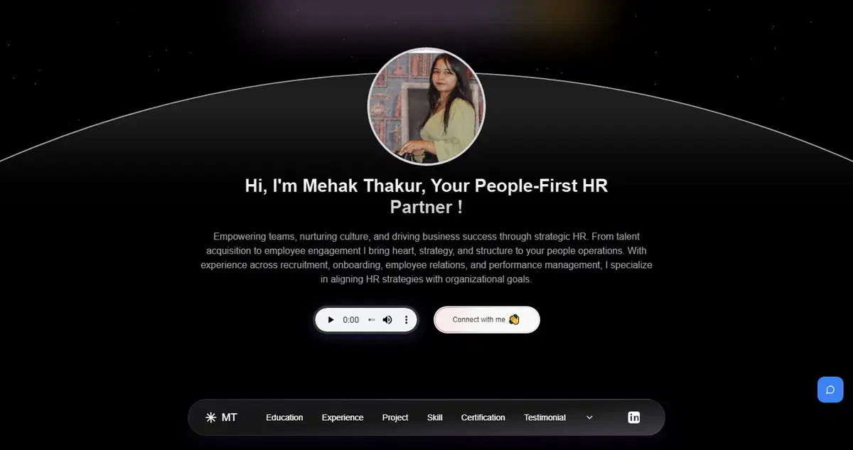 Mehak portfolio preview